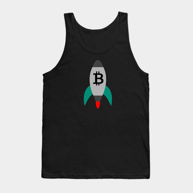Bitcoin to the moon Tank Top by Cryptolife